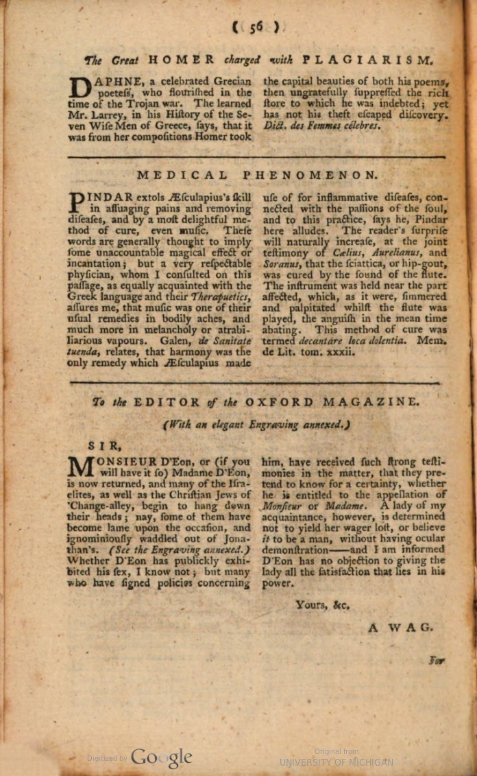 Page 56 of Oxford Magazine for August, 1771