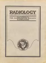 Cover of Radiology Journal where A Case of Intrathoracic Carcinoma Primary in the Pleura is published